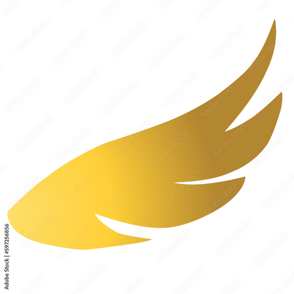 Minimalist Gold Wing Logo 