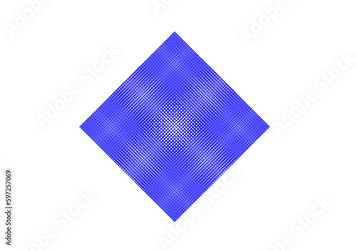 blau eingefärbte raute mit interessanter struktur mit glanzeffekt, modern art