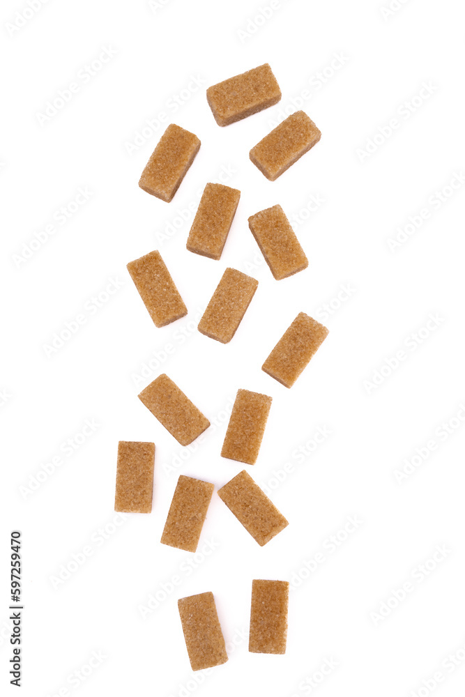 Brown sugar isolated on white background Brown sugar isolated on white background