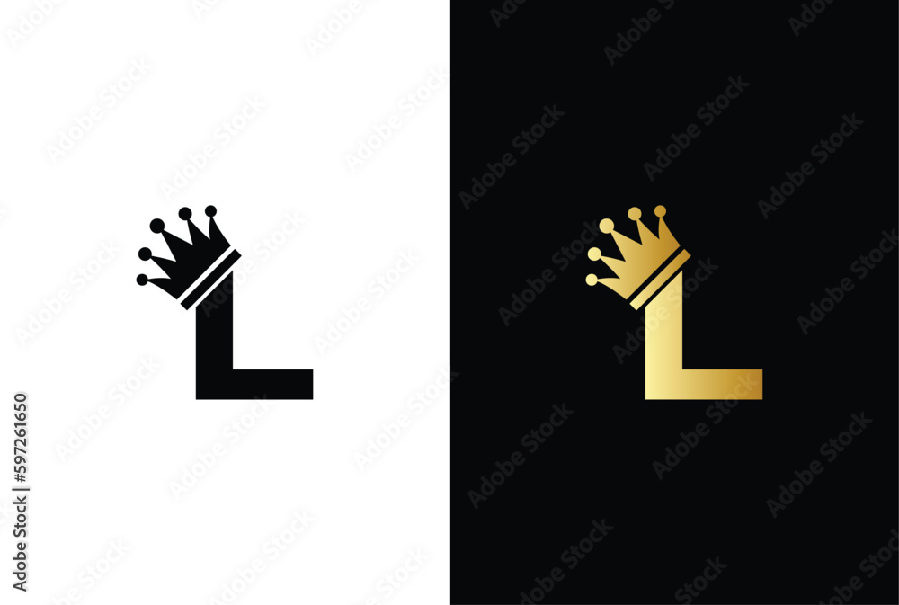 initial letter L crown logo, king royal brand company logo design vector template initial letter L crown logo, king royal brand company logo design vector template