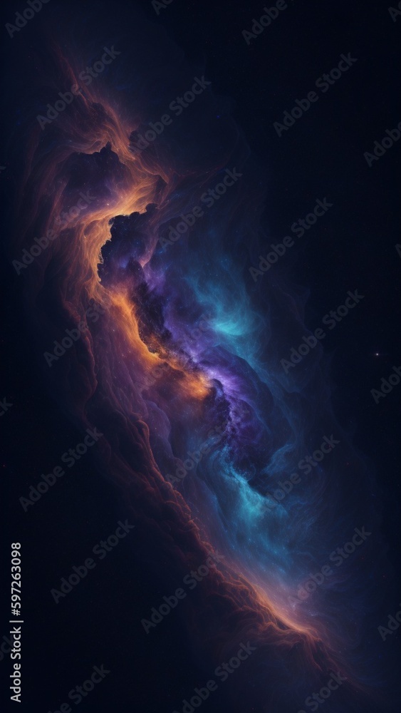 Photo colorful night sky space. 