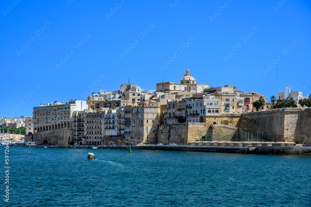 Landscape of La Valetta in Malta.