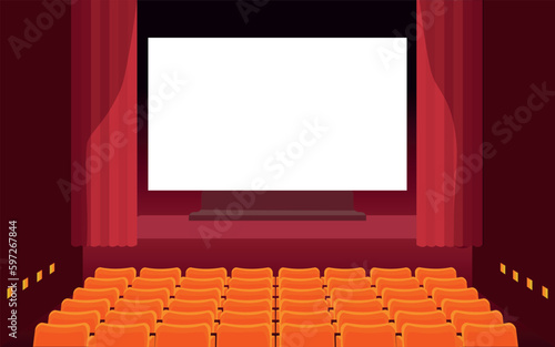 A view from the empty movie theater
