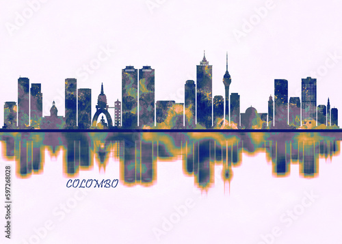 Colombo Skyline. Cityscape Skyscraper Buildings Landscape City Background Modern Architecture Downtown Abstract Landmarks Travel Business Building View Corporate