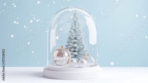 Merry Christmas Background. Illustration AI Generative.