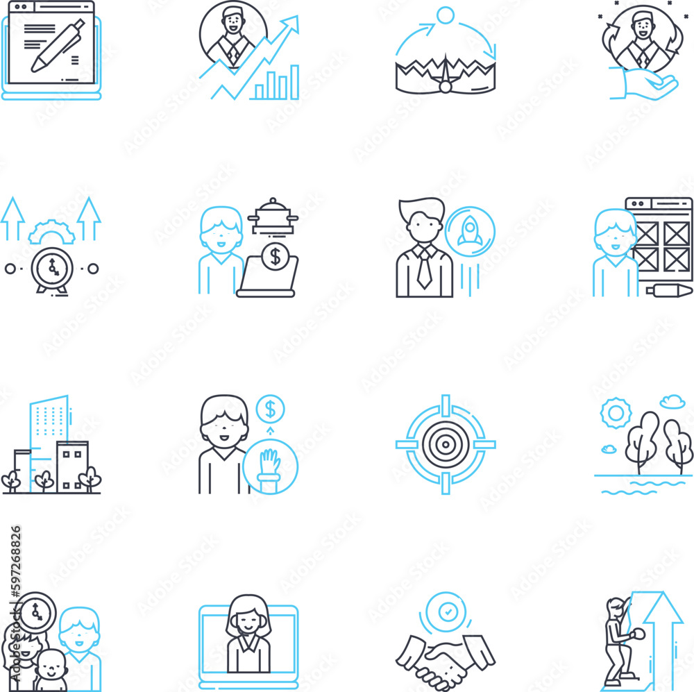 Laborer linear icons set. Hardworking, Strong, Diligent, Tough, Skilled, Experienced, Reliable line vector and concept signs. Efficient,Persistent,Dedicated outline illustrations Generative AI Laborer linear icons set. Hardworking, Strong, Diligent, Tough, Skilled, Experienced, Reliable line vector and concept signs. Efficient,Persistent,Dedicated outline illustrations Generative AI