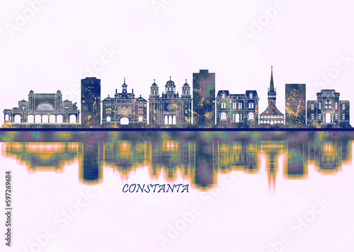 Constanta Skyline. Cityscape Skyscraper Buildings Landscape City Background Modern Architecture Downtown Abstract Landmarks Travel Business Building View Corporate