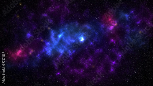 Big purple and blue starfield