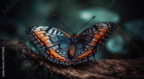Close-Up Image of Delicate Butterfly Wings Captured in Detail.