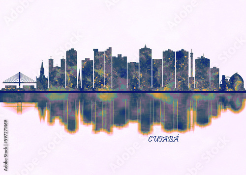 Cuiaba Skyline. Cityscape Skyscraper Buildings Landscape City Background Modern Architecture Downtown Abstract Landmarks Travel Business Building View Corporate photo