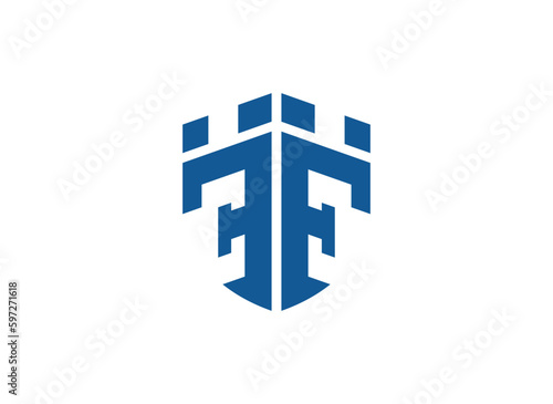 FF letter initial logo design vector template