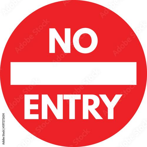no entry circle icon . no entry road sign vector . traffic sign