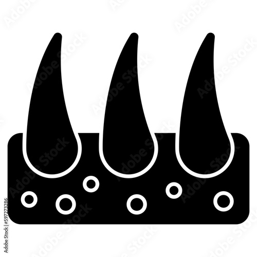 A unique design icon of follicle 