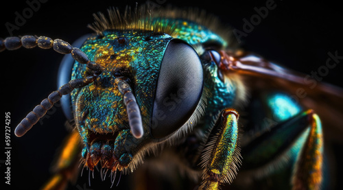 Intricate Glittering Bee's Wing Close-Up Capturing.png © mxi.design
