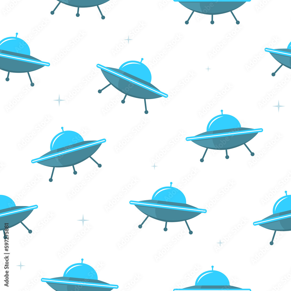 Alien spaceship seamless pattern Alien spaceship seamless pattern