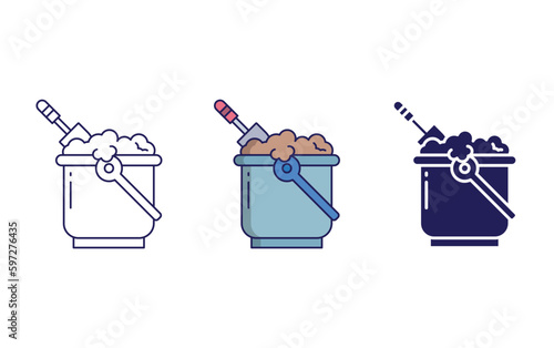 Bucket vector icon