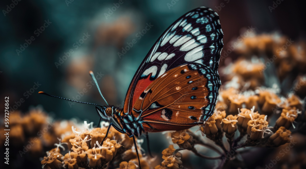 Vibrant butterfly perched on a flowerpng Vibrant butterfly perched on a flowerpng