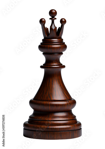 Print op canvas bishop wooden chess figure