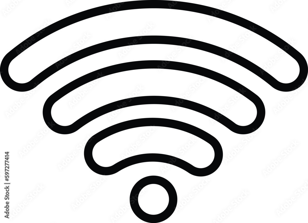 Wifi line icon vector for apps and web design. Wireless network service vector icon . Signal icon