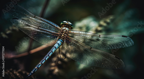 "The Shimmering Wings of a Dragonfly in Sunlight"