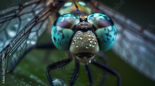 Delicate Dragonfly Wings on Full Display in Image. © mxi.design