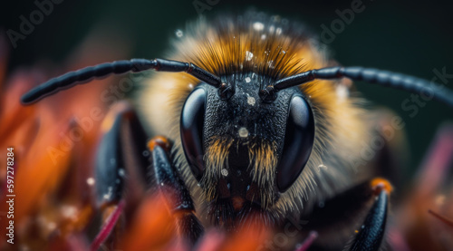 Fuzzy antenna of a bumblebee in focus. © mxi.design