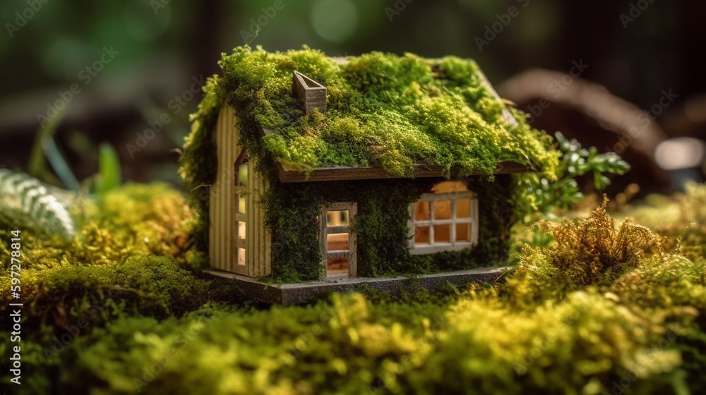 house in green enviroment. Image Generative AI.
house in green enviroment. Image Generative AI.