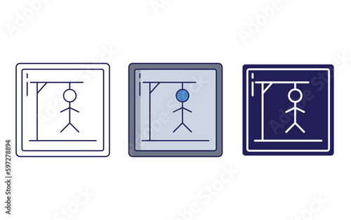 Hangman game vector icon