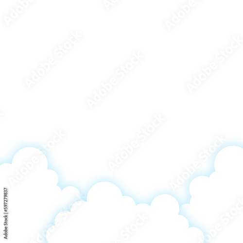 clouds decoration for bottom edge