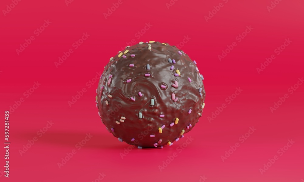 chocolate in pink isolated background chocolate in pink isolated background