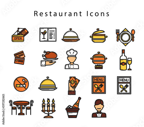 iconos de restaurante