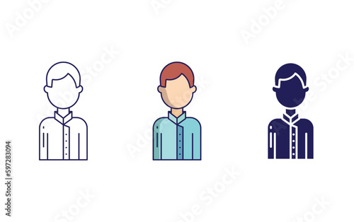 Massager man vector icon