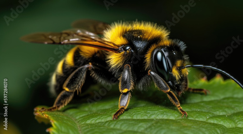 Vibrant Bumblebee Stripes in Yellow and Black PNG.