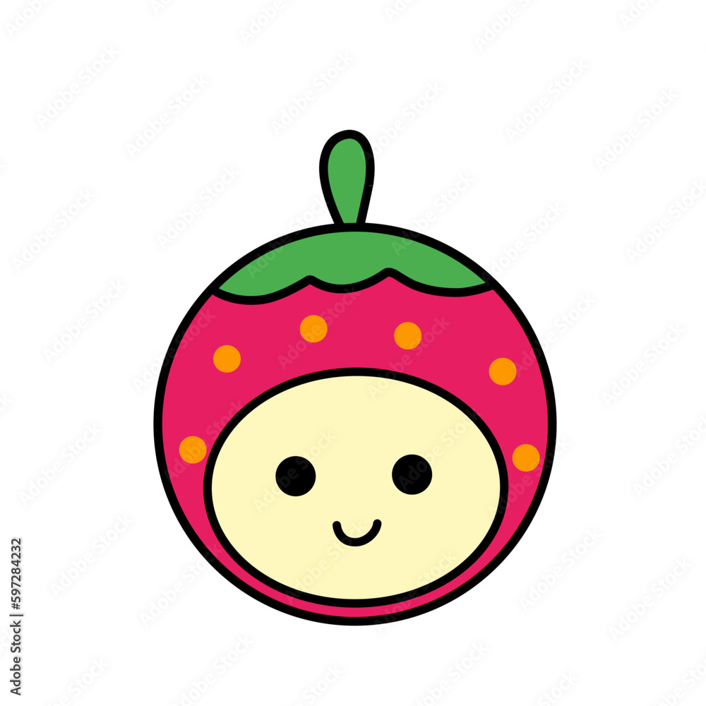 Obraz premium fruit cartoon vector illustration