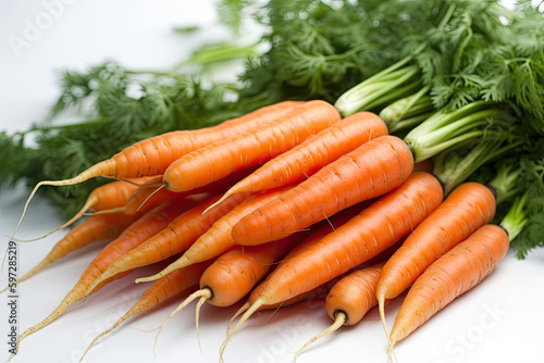 Carrots on White Background - High Quality.