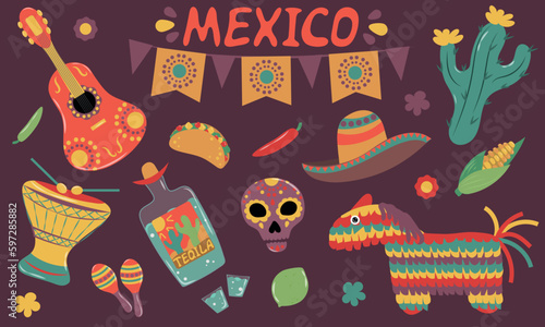 A large set of objects of Mexican culture