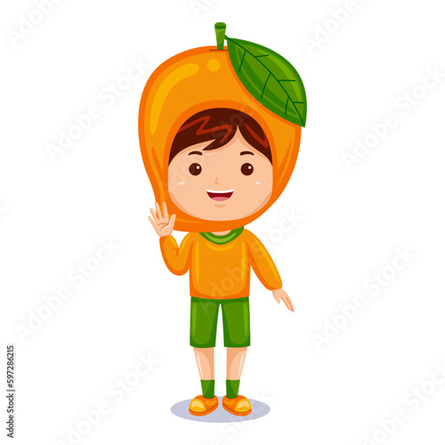 boy kids mango character costume