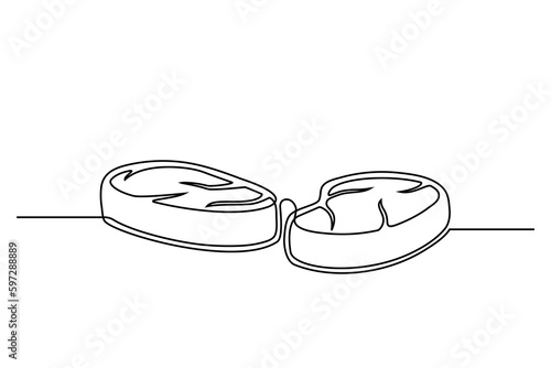 Continuous line drawing bbq steak isolated on white background. BBQ concept. Vector illustration