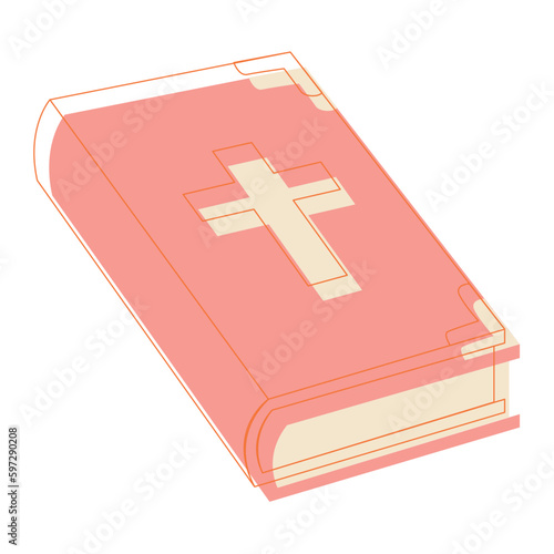 Isolated colored holy bible icon Vector