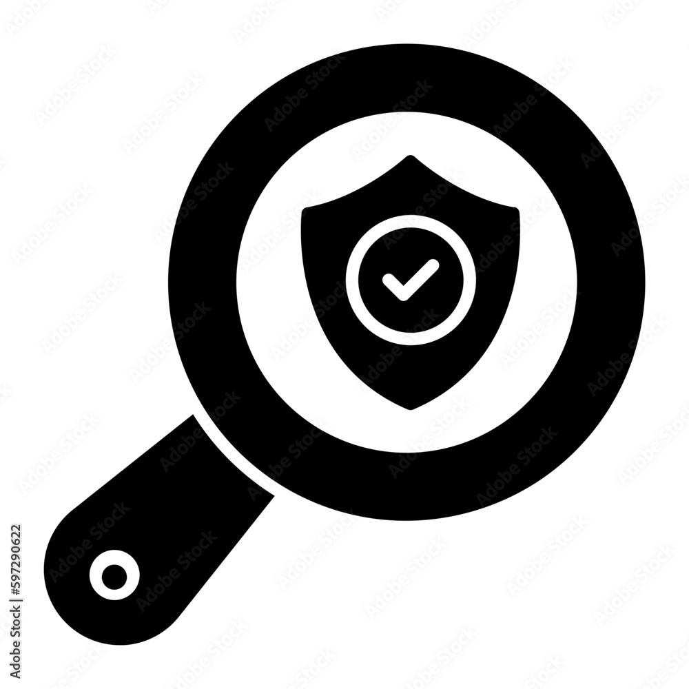 Search Security Glyph Icon