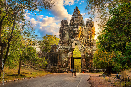 Angkor Thom South Gate Angkor Wat Complex, Cambodia photo