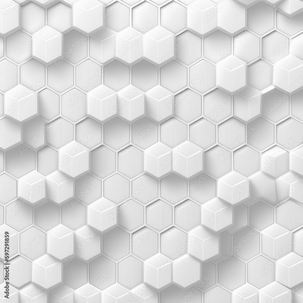 Fototapeta premium Abstract background with hexagonal texture. Generative AI