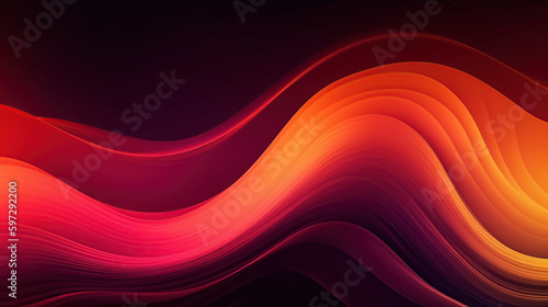 shiny neon glass beautiful, calming translucent wavy composition background with gradient transition, aesthetically , minimalist , smooth transitions, generative ai