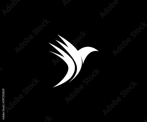 elegant bird logo vector