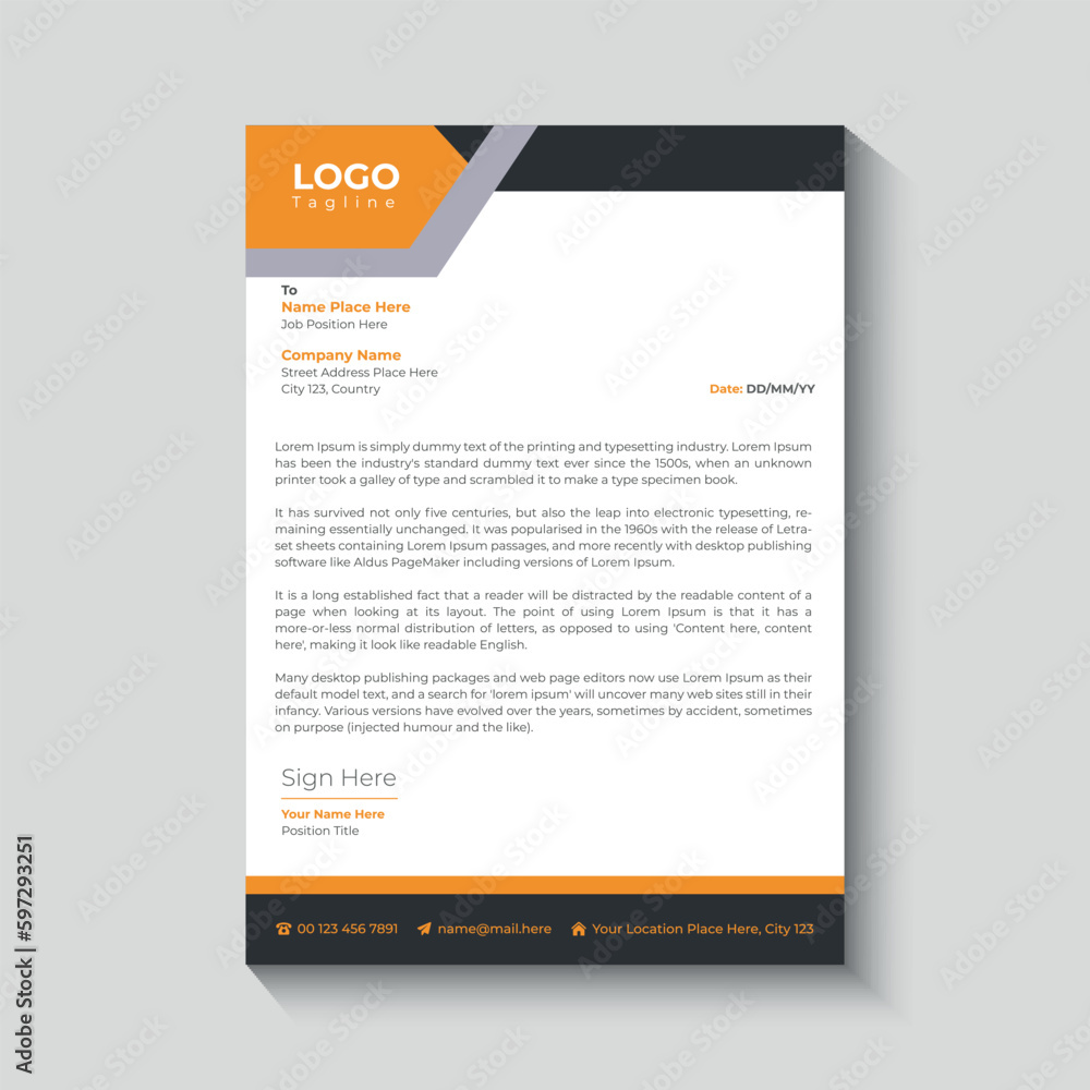 Elegant business letterhead 