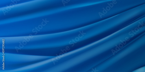 Background of blue fabric with several folds