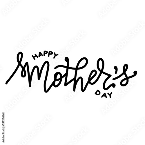 Happy Mother   s day hand drawn text