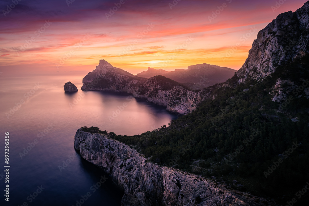sunrise at coast (Cap Fermentor, Mallorca)