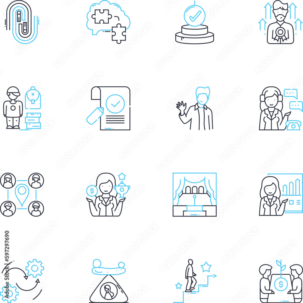 Collaborative teams linear icons set. Synergy, Partnership, Cooperation, Collaboration, Unity, Alliance, Joint effort line vector and concept signs. Mutualism,Coordination,Cohesion outline Collaborative teams linear icons set. Synergy, Partnership, Cooperation, Collaboration, Unity, Alliance, Joint effort line vector and concept signs. Mutualism,Coordination,Cohesion outline
