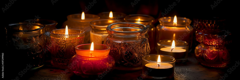 Candlelight, realistic photography background. AI generative Candlelight, realistic photography background. AI generative